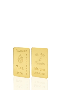 Lingotto Oro regalo 9Kt da 7,5 gr. per Battesimo  - Idea Regalo Eventi Celebrativi - IGE Gold