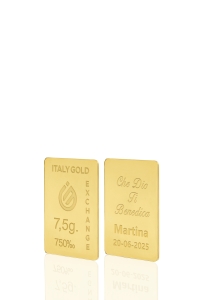 Lingotto Oro 18Kt da 7,5 gr. per Battesimo  - Idea Regalo Eventi Celebrativi - IGE Gold