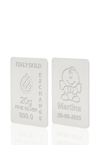 Silver ingot 20gr - Baptism - Gift Idea Baptism - IGE Gold