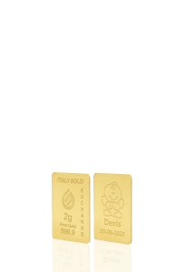 Gold ingot gift for Baptism - 24Kt - 2gr - Gift Idea Baptism - IGE Gold