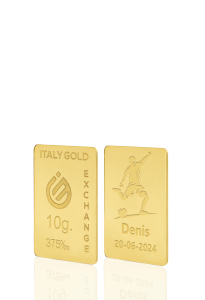 Lingotto Oro sport calcio 9 Kt da 10 gr. - Idea Regalo Sport - IGE Gold