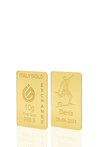 Lingotto Oro 24Kt da 10 gr.  sport calcio - Idea Regalo Sport - IGE Gold