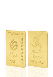 Lingotto Oro sport calcio 18 Kt da 20 gr. - Idea Regalo Sport - IGE Gold