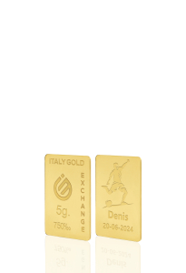 Lingotto Oro sport calcio 18 Kt da 5 gr. - Idea Regalo Sport - IGE Gold