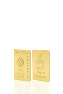Lingotto Oro 24Kt da 7,5 gr.  sport calcio - Idea Regalo Sport - IGE Gold
