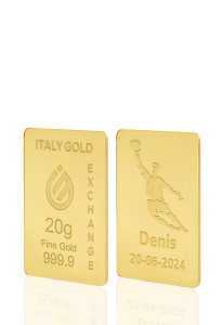 Lingot Or 24 ct de 20 g. sport football  - Idée cadeau Sport - IGE Gold