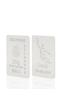 Lingot Argent Pur 20 g. sport football - Idée cadeau Sport - IGE Gold