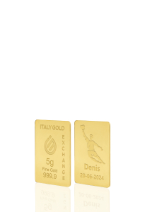Lingot Or 24 ct de 5 g. sport football - Idée cadeau Sport - IGE Gold