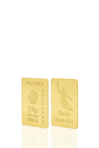Lingot Or 24 ct de 7,5 g. sport football - Idée cadeau Sport - IGE Gold