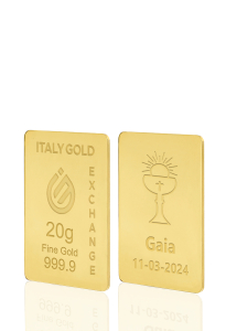 Lingotto Oro 24Kt da 20 gr. per Comunione  - Idea Regalo Comunione - IGE Gold