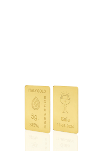 Lingotto Oro regalo per Comunione 9 Kt da 5 gr. - Idea Regalo Comunione - IGE Gold