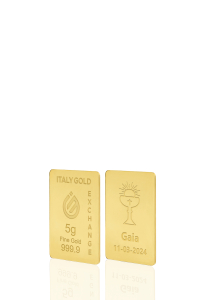 Lingotto Oro 24Kt da 5 gr. per Comunione  - Idea Regalo Comunione - IGE Gold