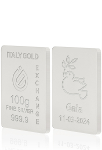 Lingou de Argint Pur cadou pentru Comuniune de 100 g. - Idee Cadou Comuniune - IGE Gold