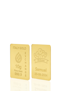 Lingotto Oro 24Kt da 10 gr. per Compleanno  - Idea Regalo Compleanno - IGE Gold