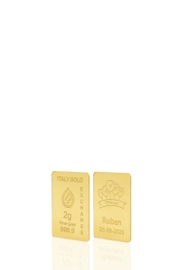 Lingotto Oro 24Kt da 2 gr. per Compleanno  - Idea Regalo Eventi Celebrativi - IGE Gold