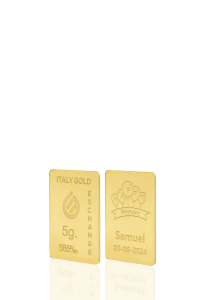 Lingotto Oro regalo per Compleanno 14 Kt da 5 gr. - Idea Regalo Eventi Celebrativi - IGE Gold