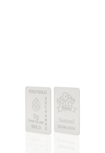Lingotto Argento Puro 5 gr. per Compleanno  - Idea Regalo Eventi Celebrativi - IGE Gold