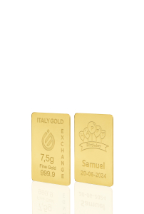 Lingotto Oro 24Kt da 7,5 gr. per Compleanno  - Idea Regalo Eventi Celebrativi - IGE Gold