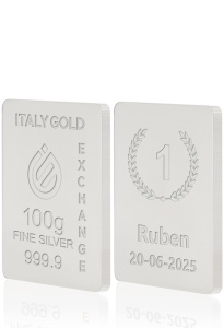 Sztabka Czyste Srebro 100 gr. w prezencie na Urodziny  - Pomysł na prezent Sztabki na Specjalne Okazje - IGE Gold