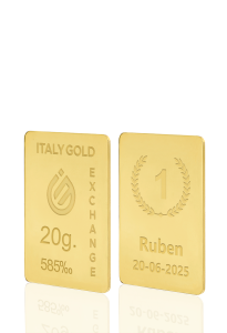 Lingotto Oro regalo per Compleanno 14 Kt da 20 gr. - Idea Regalo Eventi Celebrativi - IGE Gold