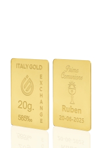 Sztabka Złota w prezencie na Komunię 14Kt 20gr - Pomysł na prezent Komunia - IGE Gold