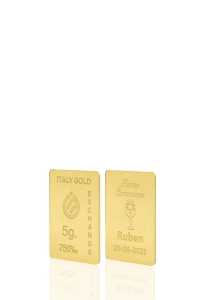 Sztabka Złota w prezencie na Komunię 18Kt 5gr - Pomysł na prezent Komunia - IGE Gold