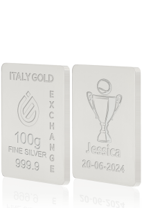 Lingotto Argento Puro 100 gr.  coppa vincitore tennis - Idea Regalo Sport - IGE Gold