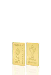 Lingote de Oro deporte tenis 24 Kt de 5g. - idea de regalo Sport - IGE Gold