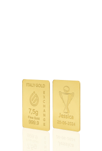 Lingotto Oro 24Kt da 7,5 gr.  coppa vincitore tennis - Idea Regalo Sport - IGE Gold