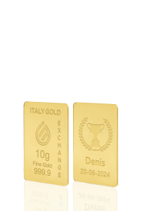 Lingotto Oro 24Kt da 10 gr.  coppa vincitore - Idea Regalo Sport - IGE Gold