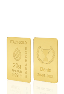 Lingotto Oro 24Kt da 20 gr.  coppa vincitore - Idea Regalo Sport - IGE Gold