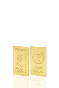 Lingotto Oro 24Kt da 7,5 gr.  coppa vincitore - Idea Regalo Sport - IGE Gold