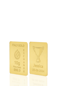 Lingotto Oro 24Kt da 10 gr.  coppa vincitore - Idea Regalo Sport - IGE Gold