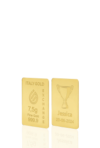 Lingotto Oro 24Kt da 7,5 gr.  coppa vincitore - Idea Regalo Sport - IGE Gold