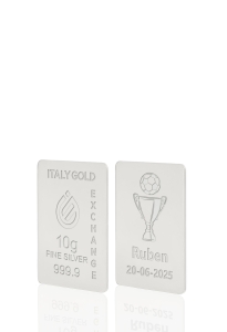 Lingotto Argento Puro 10 gr. coppa calcio - Idea Regalo Sport - IGE Gold