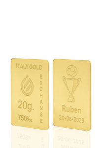 Lingotto Oro sport coppa calcio 18 Kt da 20 gr. - Idea Regalo Sport - IGE Gold