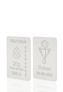 Lingotto Argento Puro 20 gr. coppa calcio - Idea Regalo Sport - IGE Gold