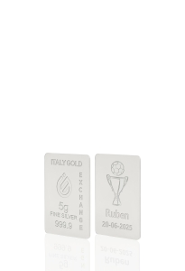 Lingotto Argento Puro 5 gr. coppa calcio - Idea Regalo Sport - IGE Gold