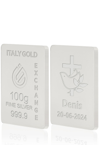 Reines Firmungsgeschenk Silberbarren aus 100 g - Geschenk-Ideen Feierlichen Veranstaltungen - IGE Gold