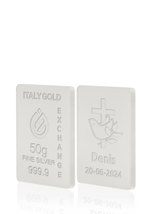 Reines Firmungsgeschenk Silberbarren aus 50 g - Geschenk-Ideen Feierlichen Veranstaltungen - IGE Gold
