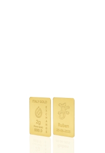 Lingou de Aur Salamandră amulet norocos 24 K de 2 g. - Idee Cadou Amuletă Norocoasă - IGE Gold