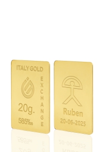 Sztabka Złota Indalo szczęścia 14kt 20gr - Pomysł na prezent Przynoszące Szczęście  - IGE Gold
