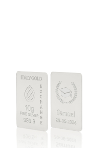 Lingot Argent Pur 10 g. pour Diplôme  - Idée cadeau Diplôme - IGE Gold