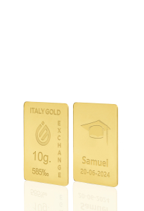 Gold ingot gift for Graduation  - 14Kt - 10gr - Gift Idea Special Events - IGE Gold