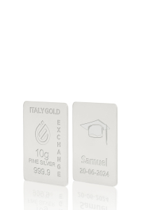 Lingote de Plata Pura 10 gr. para grado - idea de regalo Graduación  - IGE Gold
