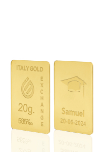 Gold ingot gift for Graduation  - 14Kt - 20gr - Gift Idea Special Events - IGE Gold
