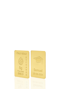 Lingote de Oro de Regalo de Graduación 24 Kt de 5 g. - idea de regalo Graduación  - IGE Gold