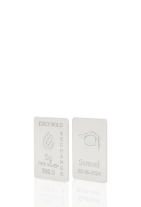 Lingote de Plata Pura 5 gr. para grado - idea de regalo Graduación  - IGE Gold