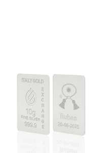 Lingote de Plata Pura 10 gr. Amuleto de la suerte Mărțișor - idea de regalo Amuleto de la suerte - IGE Gold