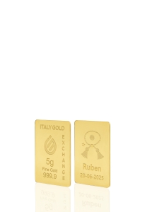 Lingote de oro de 24 quilates de 5 g. Amuleto de la suerte Mărțișor - idea de regalo Amuleto de la suerte - IGE Gold
